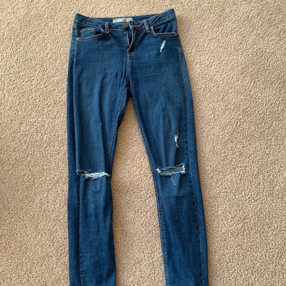TOPSHOP Moto Jamie ripped knee jeans